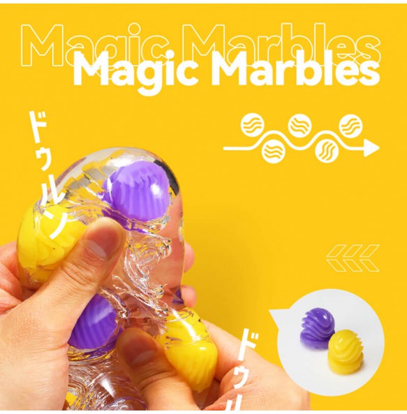 TENGA - Bobble Masturbator Cup (Yellow - Magic Marbles)